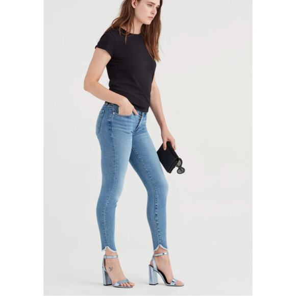 7 for all Mankind | NWT LUXE VINTAGE ANKLE SKINNY WITH SCALLOP HEM// 25 - Picture 1 of 13